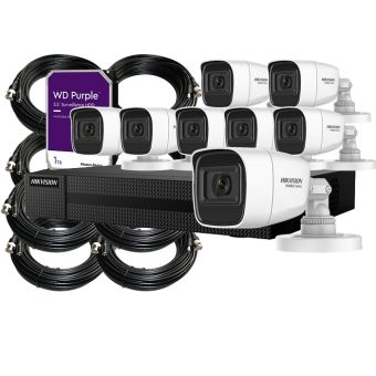 kit 8 camaras hikvision 1080p